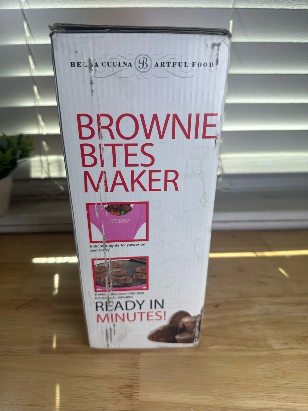 Bella Cucina Pink Brownie Bites Maker – Nonstick Dessert Appliance